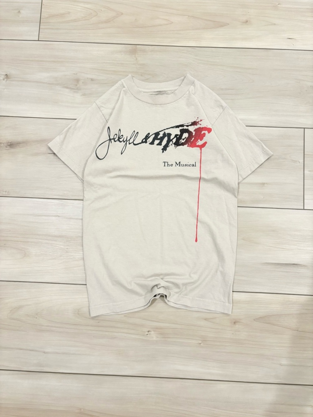 Vintage 90s Jekyll & Hyde The Musical Graphic Tee - Cream